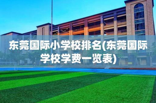 东莞国际小学校排名(东莞国际学校学费一览表)