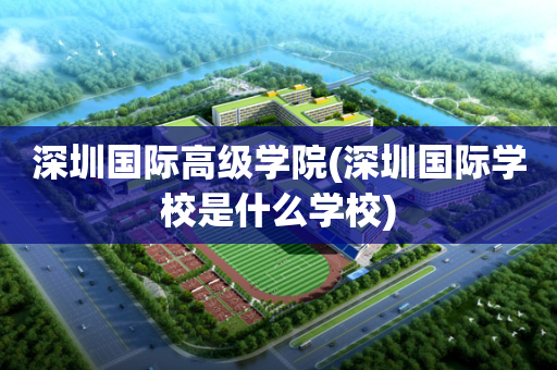 深圳国际高级学院(深圳国际学校是什么学校)