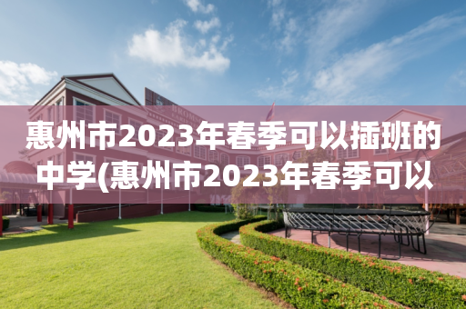 惠州市2023年春季可以插班的中学(惠州市2023年春季可以插班的中学有哪些)