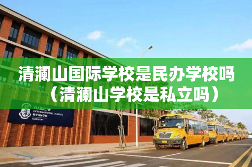 清澜山国际学校是民办学校吗（清澜山学校是私立吗）
