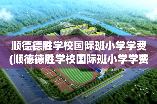 顺德德胜学校国际班小学学费(顺德德胜学校国际班小学学费多少钱)