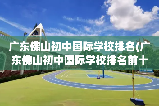 广东佛山初中国际学校排名(广东佛山初中国际学校排名前十)