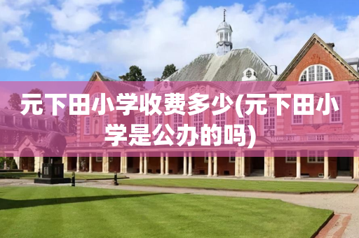 元下田小学收费多少(元下田小学是公办的吗)