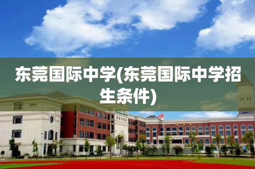 东莞国际中学(东莞国际中学招生条件)