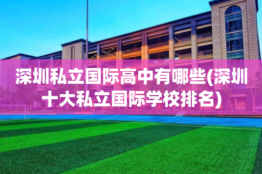 深圳私立国际高中有哪些(深圳十大私立国际学校排名)