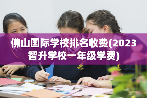 佛山国际学校排名收费(2023智升学校一年级学费)