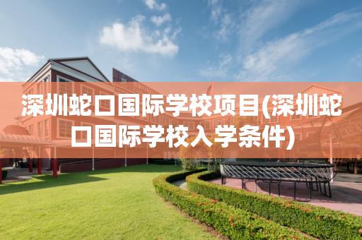 深圳蛇口国际学校项目(深圳蛇口国际学校入学条件)