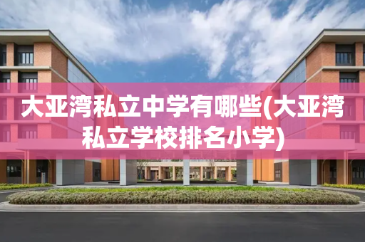 大亚湾私立中学有哪些(大亚湾私立学校排名小学)