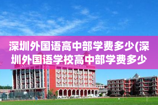 深圳外国语高中部学费多少(深圳外国语学校高中部学费多少)