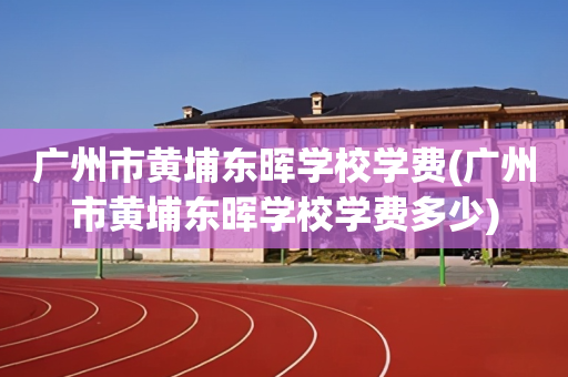 广州市黄埔东晖学校学费(广州市黄埔东晖学校学费多少)