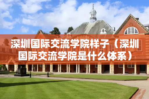 深圳国际交流学院样子（深圳国际交流学院是什么体系）