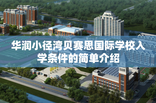 华润小径湾贝赛思国际学校入学条件的简单介绍
