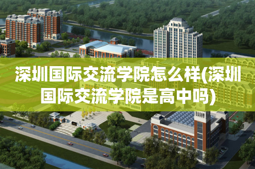 深圳国际交流学院怎么样(深圳国际交流学院是高中吗)
