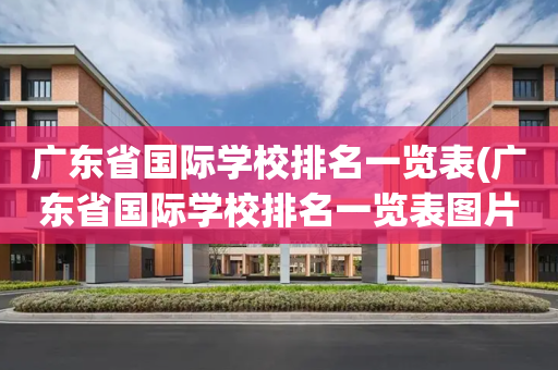 广东省国际学校排名一览表(广东省国际学校排名一览表图片)