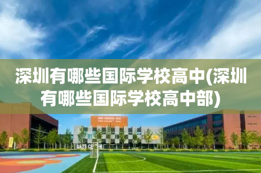 深圳有哪些国际学校高中(深圳有哪些国际学校高中部)