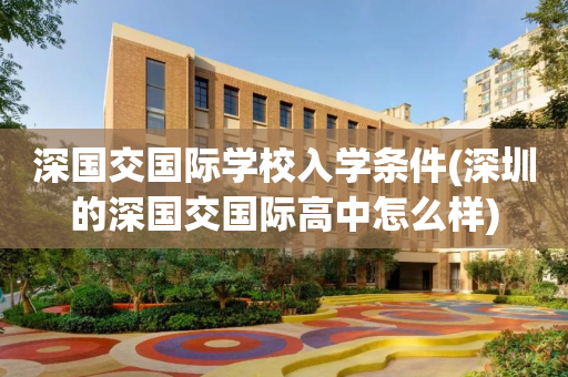 深国交国际学校入学条件(深圳的深国交国际高中怎么样)
