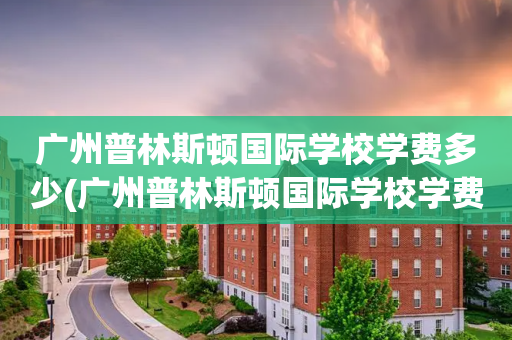 广州普林斯顿国际学校学费多少(广州普林斯顿国际学校学费多少钱一年)
