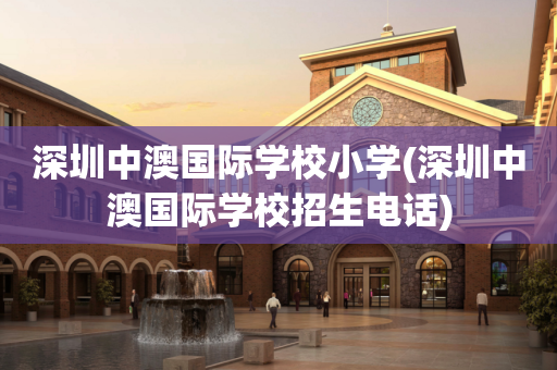 深圳中澳国际学校小学(深圳中澳国际学校招生电话)