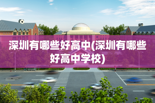 深圳有哪些好高中(深圳有哪些好高中学校)