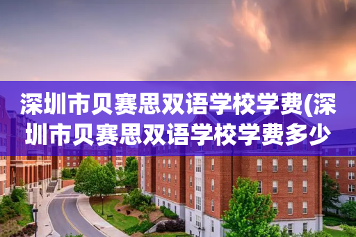 深圳市贝赛思双语学校学费(深圳市贝赛思双语学校学费多少钱)