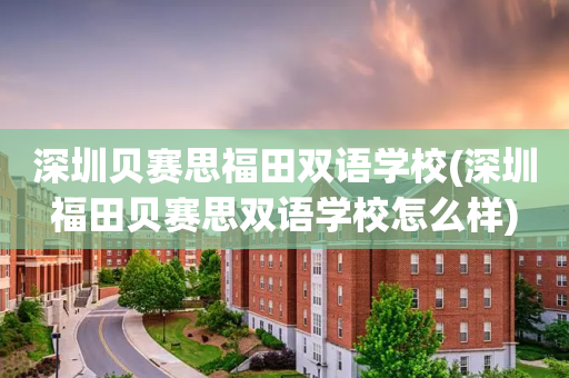 深圳贝赛思福田双语学校(深圳福田贝赛思双语学校怎么样)