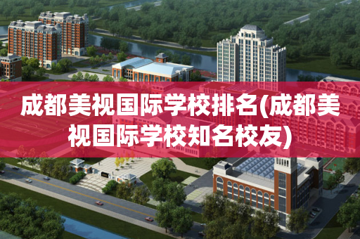 成都美视国际学校排名(成都美视国际学校知名校友)