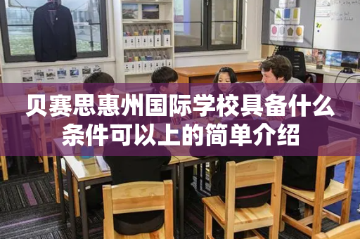 贝赛思惠州国际学校具备什么条件可以上的简单介绍