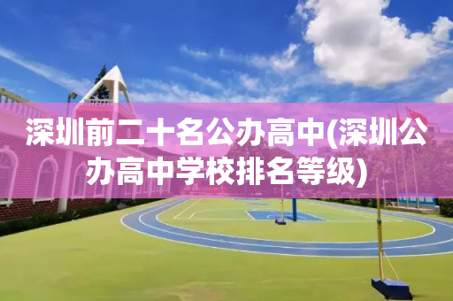 深圳前二十名公办高中(深圳公办高中学校排名等级)