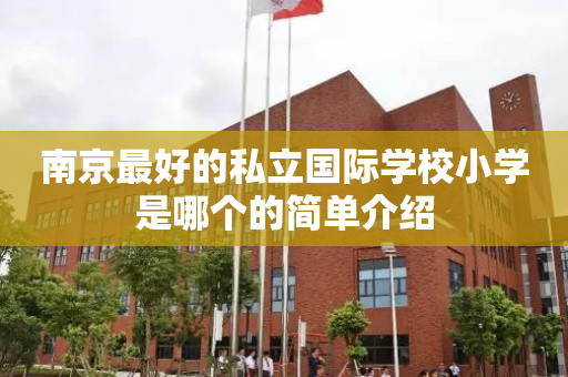 南京最好的私立国际学校小学是哪个的简单介绍