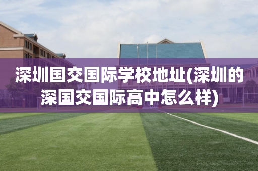 深圳国交国际学校地址(深圳的深国交国际高中怎么样)