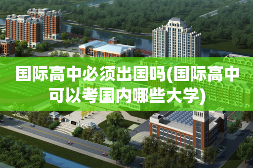 国际高中必须出国吗(国际高中可以考国内哪些大学)