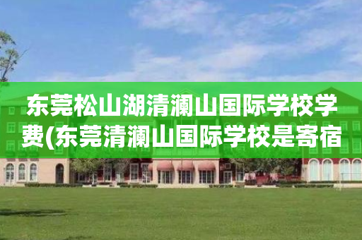 东莞松山湖清澜山国际学校学费(东莞清澜山国际学校是寄宿制还是走读也可以)