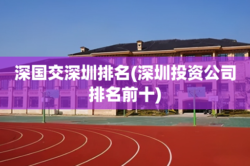 深国交深圳排名(深圳投资公司排名前十)