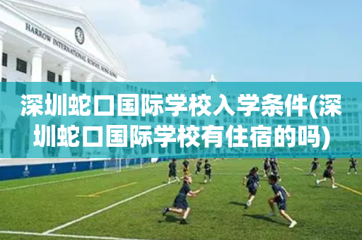 深圳蛇口国际学校入学条件(深圳蛇口国际学校有住宿的吗)