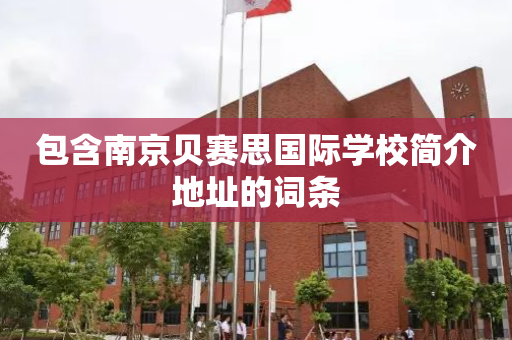 包含南京贝赛思国际学校简介地址的词条