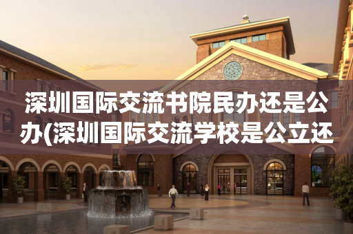 深圳国际交流书院民办还是公办(深圳国际交流学校是公立还是私立)