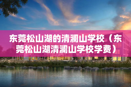 东莞松山湖的清澜山学校（东莞松山湖清澜山学校学费）