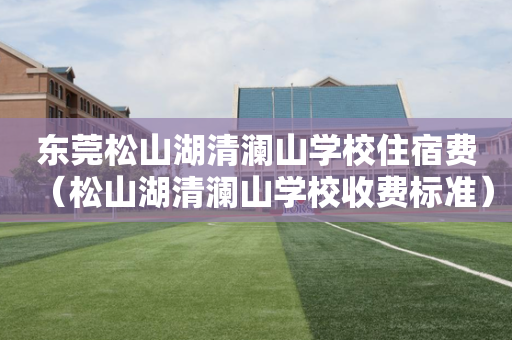 东莞松山湖清澜山学校住宿费（松山湖清澜山学校收费标准）