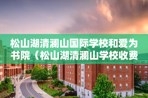 松山湖清澜山国际学校和爱为书院（松山湖清澜山学校收费标准）