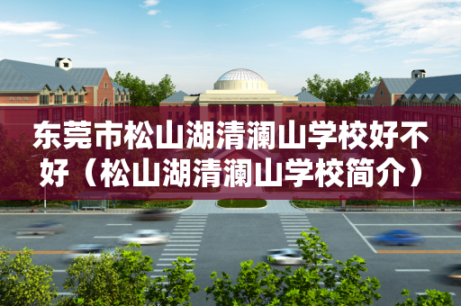 东莞市松山湖清澜山学校好不好（松山湖清澜山学校简介）