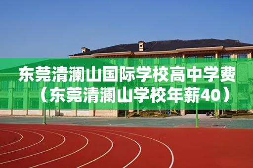 东莞清澜山国际学校高中学费（东莞清澜山学校年薪40）