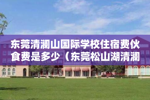 东莞清澜山国际学校住宿费伙食费是多少（东莞松山湖清澜山国际学校学费）
