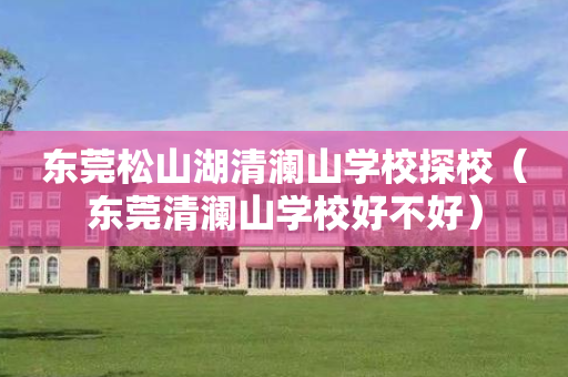 东莞松山湖清澜山学校探校（东莞清澜山学校好不好）